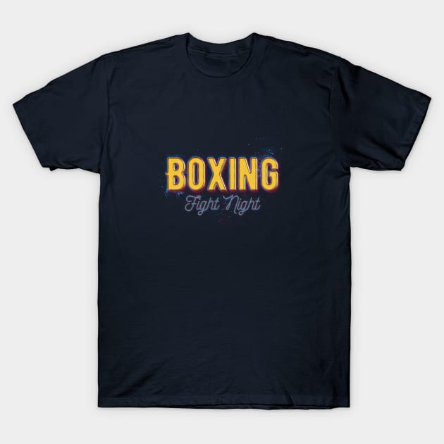 Boxing Fight Night, 80s design T-Shirt by Sacrilence